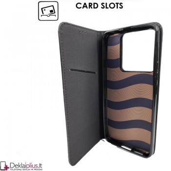 Telone dirbtinos odos dėklas - juodas (Xiaomi Redmi Note 13 Pro 5G/Poco X6 5G)